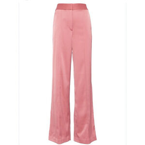 Veronica Beard Edia Satin Wide leg Pants In Rose, NWT, Size 10, MSRP 545$.